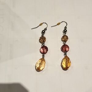 Light pink and rose colored earrings